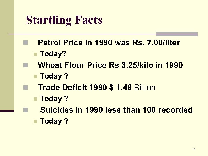 Startling Facts Petrol Price in 1990 was Rs. 7. 00/liter n n Today? Wheat