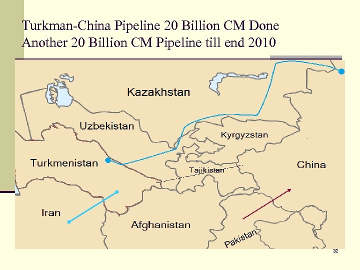 Turkman-China Pipeline 20 Billion CM Done Another 20 Billion CM Pipeline till end 2010