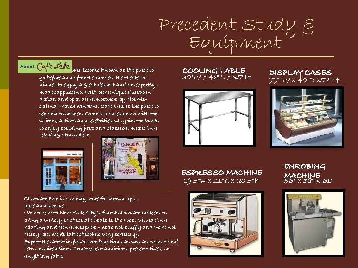 Precedent Study & Equipment has become known as the place to go before and