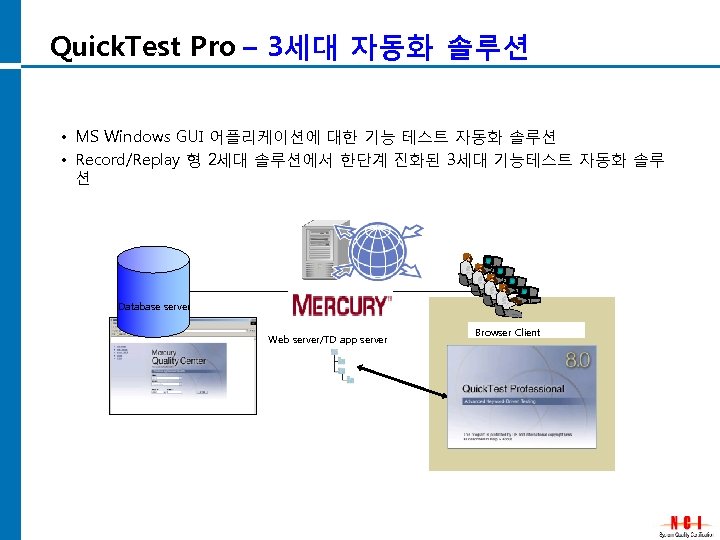 Quick. Test Pro – 3세대 자동화 솔루션 • MS Windows GUI 어플리케이션에 대한 기능