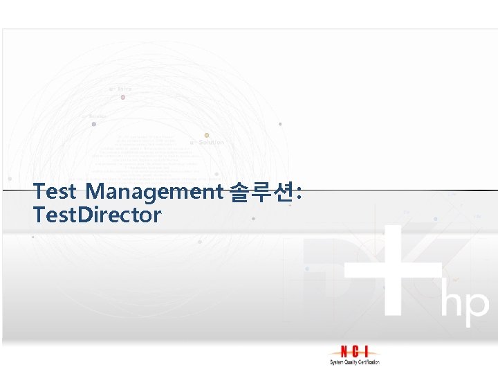 Test Management 솔루션: Test. Director 