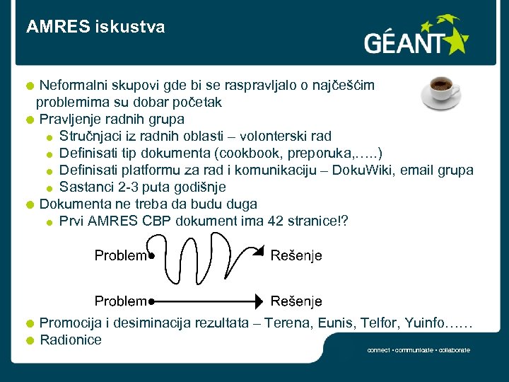 AMRES iskustva Neformalni skupovi gde bi se raspravljalo o najčešćim problemima su dobar početak