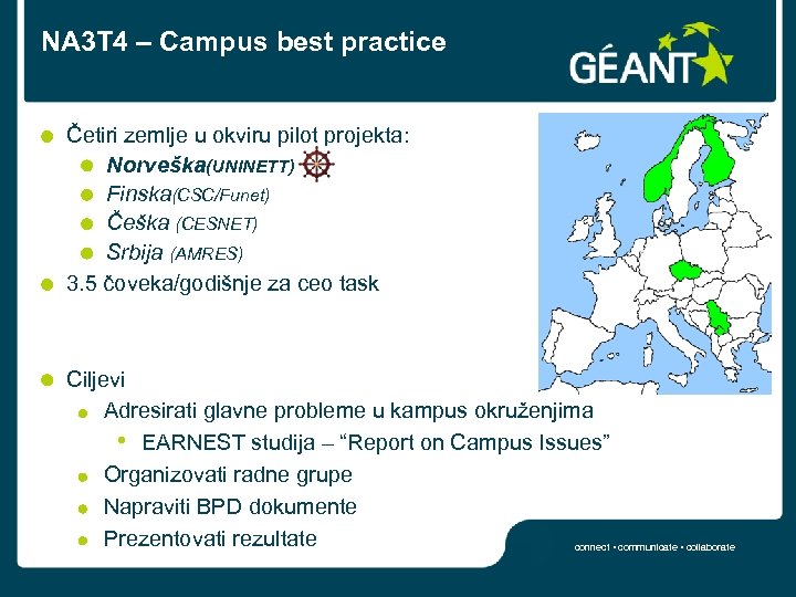 NA 3 T 4 – Campus best practice Četiri zemlje u okviru pilot projekta: