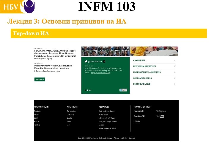 INFM 103 Лекция 3: Основни принципи на ИА Top-down ИА 
