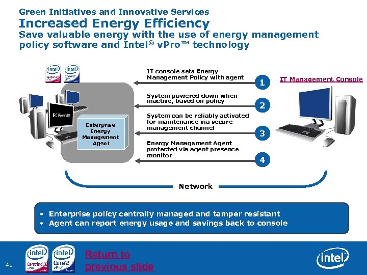 Green Initiatives and Innovative Services Increased Energy Efficiency Save valuable energy with the use