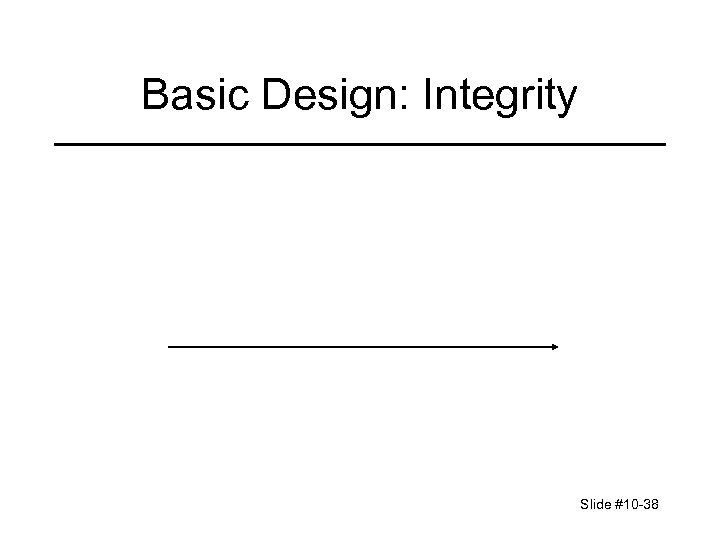 Basic Design: Integrity Slide #10 -38 