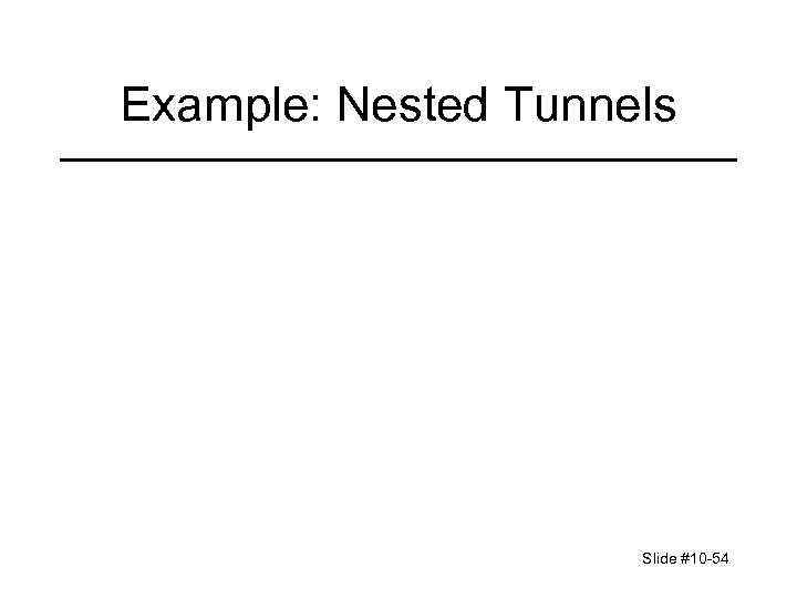 Example: Nested Tunnels Slide #10 -54 