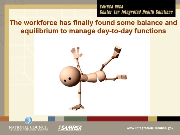 The workforce has finally found some balance and equilibrium to manage day-to-day functions 