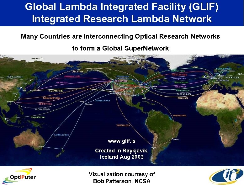 Global Lambda Integrated Facility (GLIF) Integrated Research Lambda Network Many Countries are Interconnecting Optical