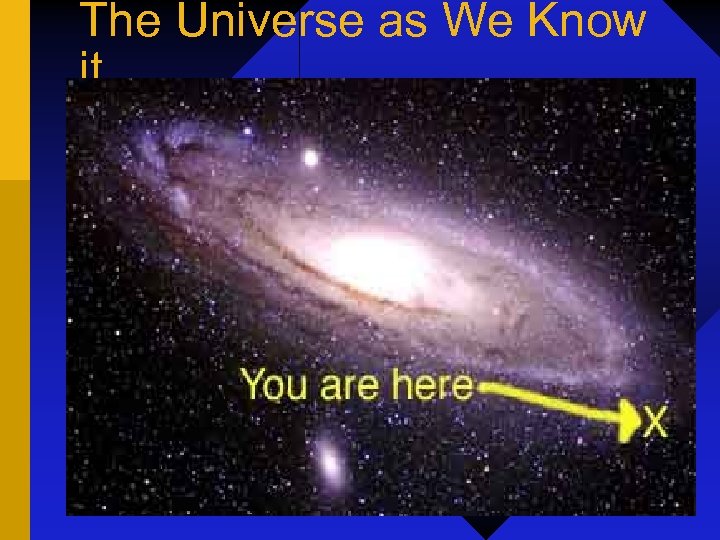 The Universe as We Know it 