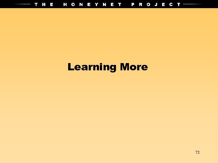 Learning More 72 