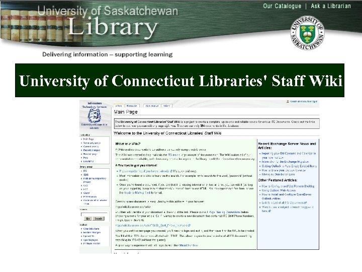 University of Connecticut Libraries' Staff Wiki 