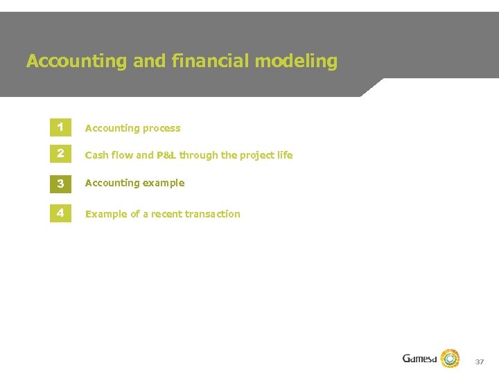 Accounting and financial modeling 1 Accounting process 2 Cash flow and P&L through the