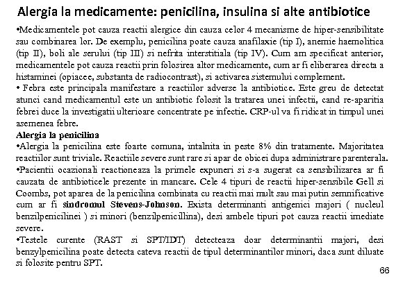 Alergia la medicamente: penicilina, insulina si alte antibiotice • Medicamentele pot cauza reactii alergice