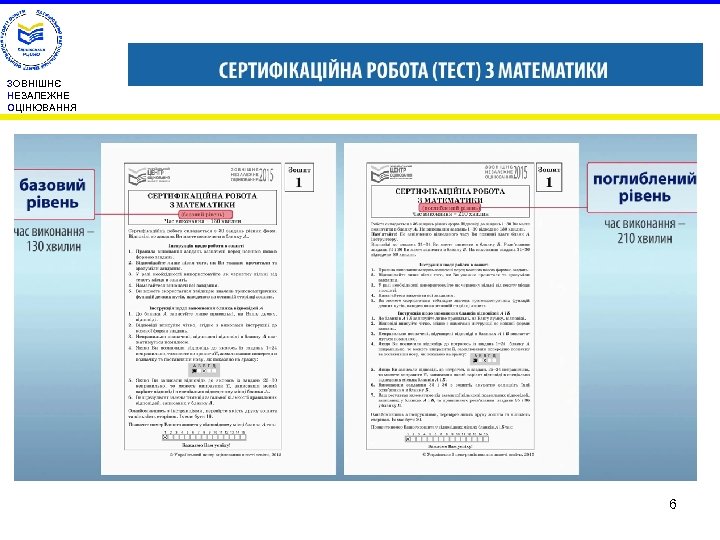 ЗОВНІШНЄ НЕЗАЛЕЖНЕ ОЦІНЮВАННЯ 6 