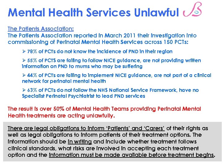 Mental Health Services Unlawful The Patients Association: The Patients Association reported in March 2011