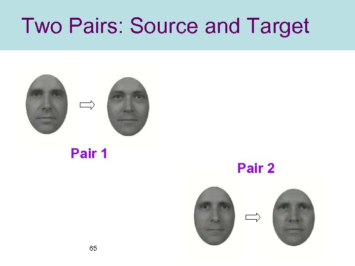 Two Pairs: Source and Target Pair 1 65 Pair 2 