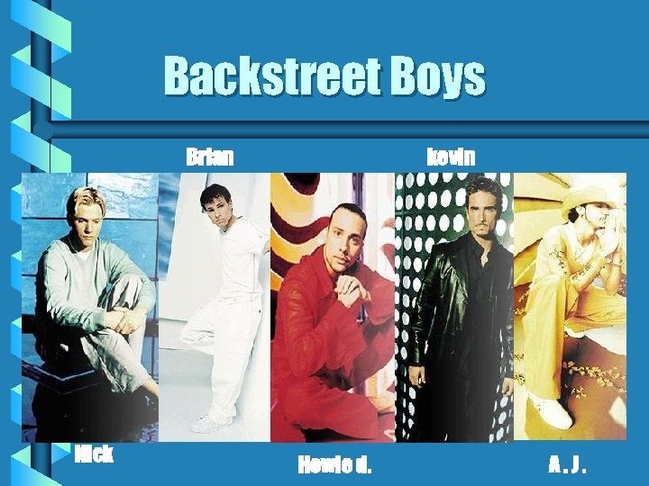 Backstreet Boys Brian Nick kevin Howie d. A. J. 