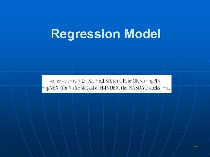Regression Model 38 
