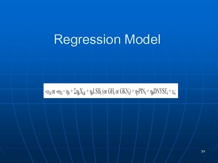 Regression Model 39 