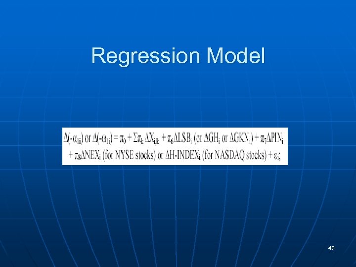 Regression Model 49 