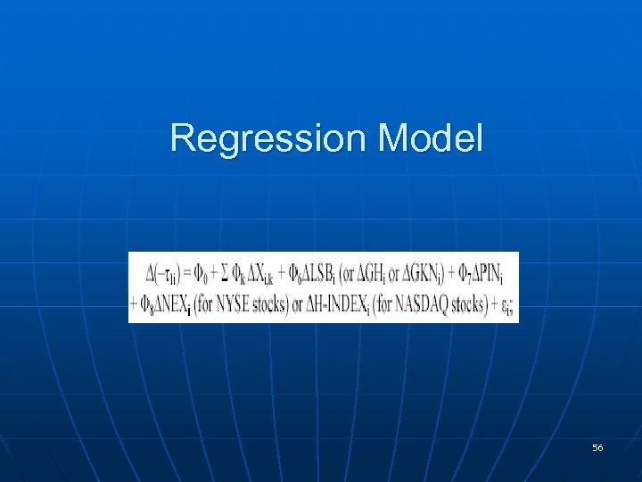 Regression Model 56 