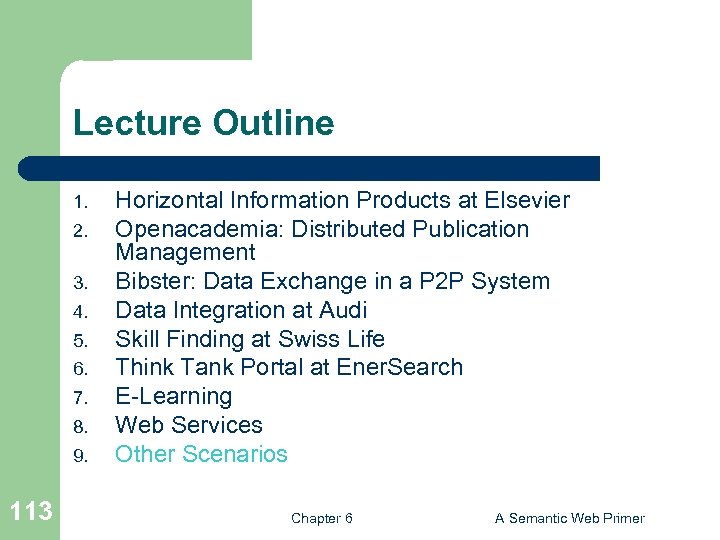 Lecture Outline 1. 2. 3. 4. 5. 6. 7. 8. 9. 113 Horizontal Information