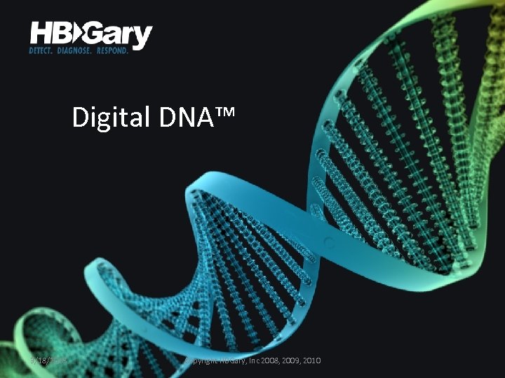 Digital DNA™ 3/18/2018 Copyright HBGary, Inc 2008, 2009, 2010 