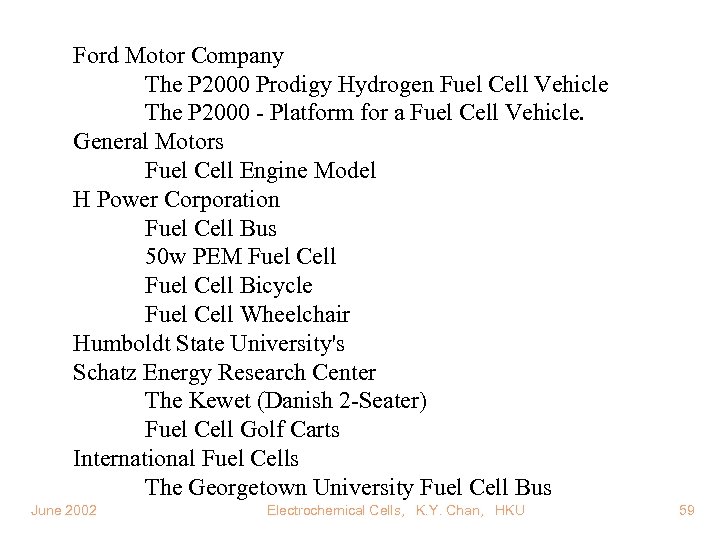 Ford Motor Company The P 2000 Prodigy Hydrogen Fuel Cell Vehicle The P 2000