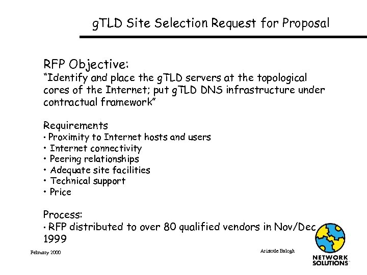 Nsi Registry Update Nanog 18 San Jose California