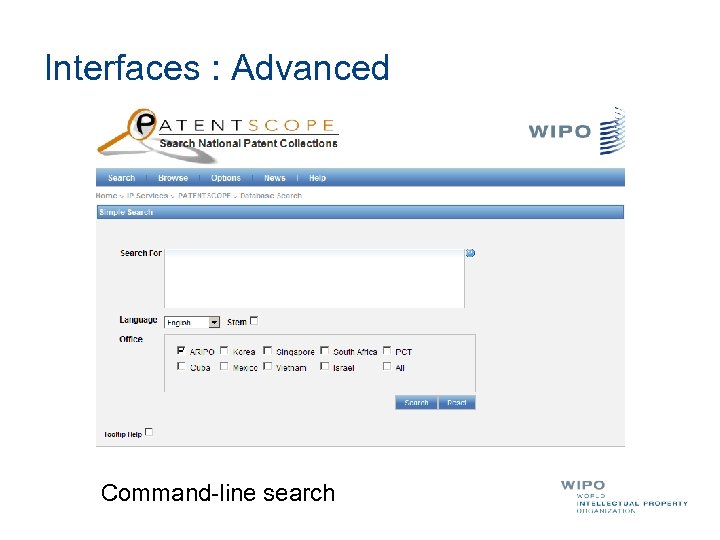 Interfaces : Advanced Command-line search 