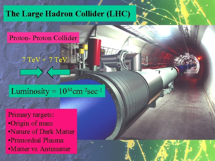 The Large Hadron Collider (LHC) Proton- Proton Collider 7 Te. V + 7 Te.