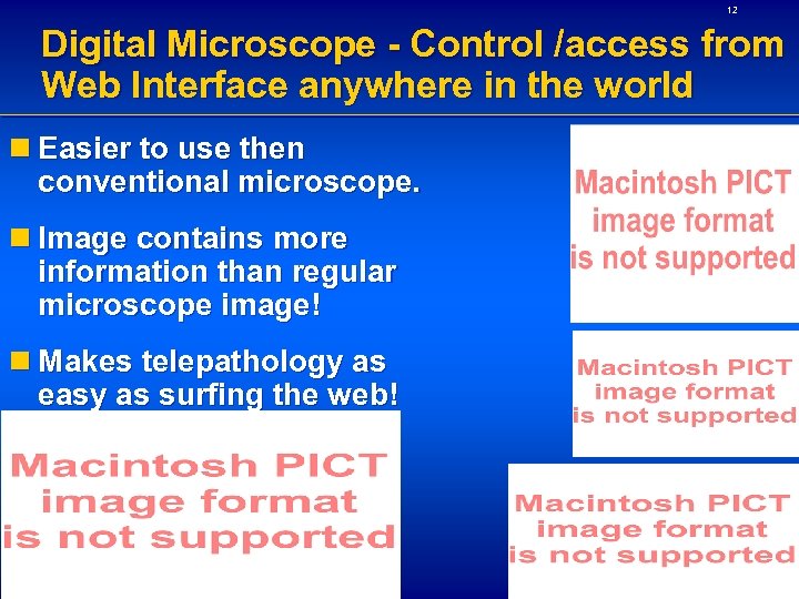 12 Digital Microscope - Control /access from Web Interface anywhere in the world n