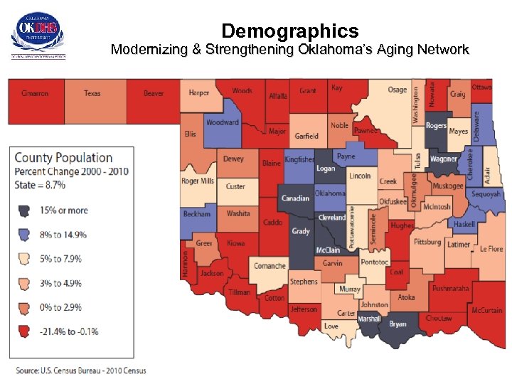 Demographics Modernizing & Strengthening Oklahoma’s Aging Network 12 