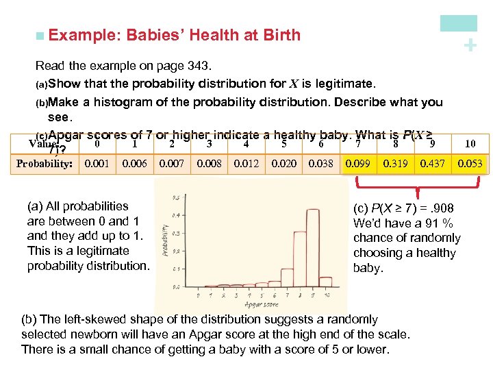 Babies’ Health at Birth + n Example: Read the example on page 343. (a)