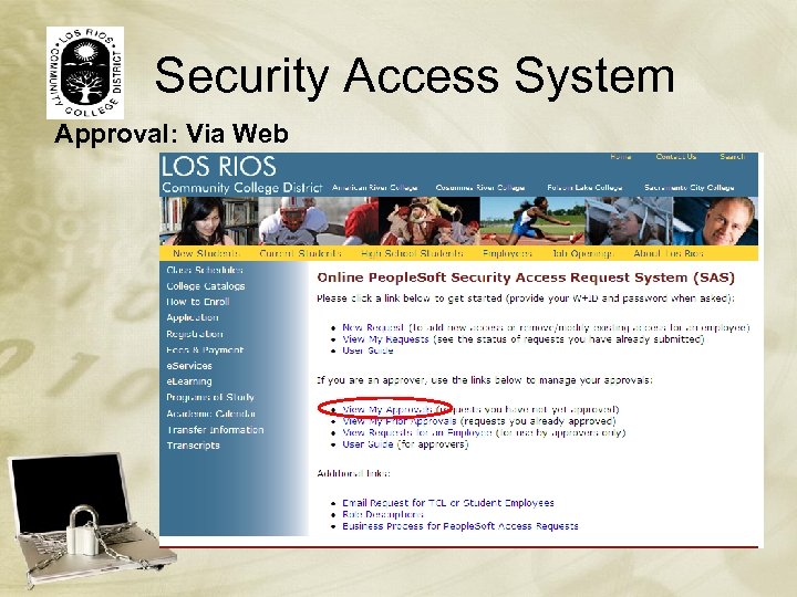 Security Access System Approval: Via Web 