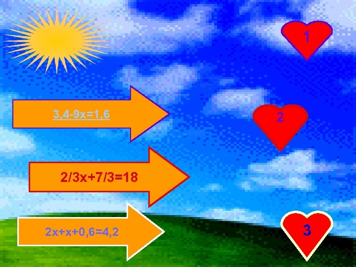 1 3, 4 -9 х=1, 6 2 2/3 х+7/3=18 2 х+х+0, 6=4, 2 3