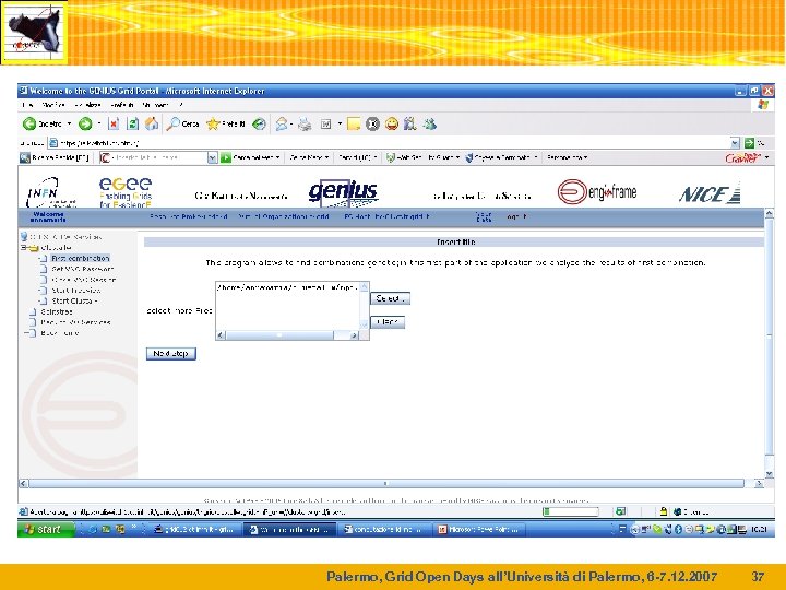 Palermo, Grid Open Days all’Università di Palermo, 6 -7. 12. 2007 37 