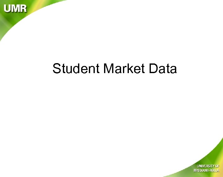 Student Market Data 