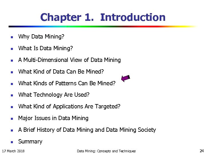 Chapter 1. Introduction n Why Data Mining? n What Is Data Mining? n A