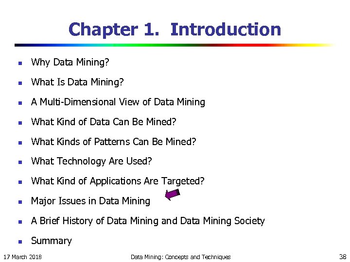 Chapter 1. Introduction n Why Data Mining? n What Is Data Mining? n A