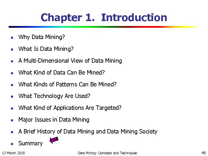 Chapter 1. Introduction n Why Data Mining? n What Is Data Mining? n A