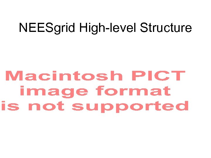 NEESgrid High-level Structure 