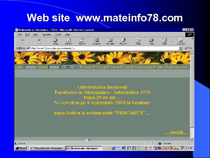 Web site www. mateinfo 78. com 