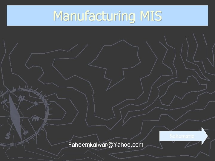 Manufacturing MIS Schematic Faheemkalwar@Yahoo. com 