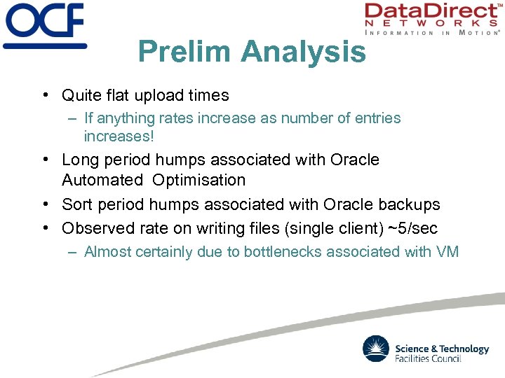 Prelim Analysis • Quite flat upload times – If anything rates increase as number