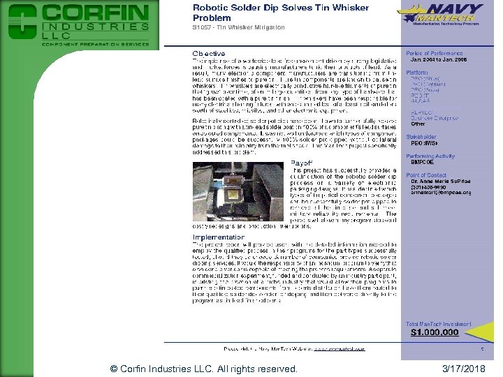 © Corfin Industries LLC. All rights reserved. 3/17/2018 