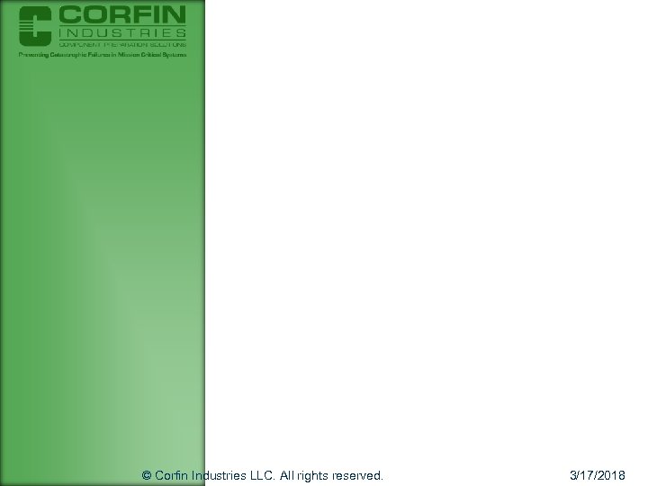 © Corfin Industries LLC. All rights reserved. 3/17/2018 