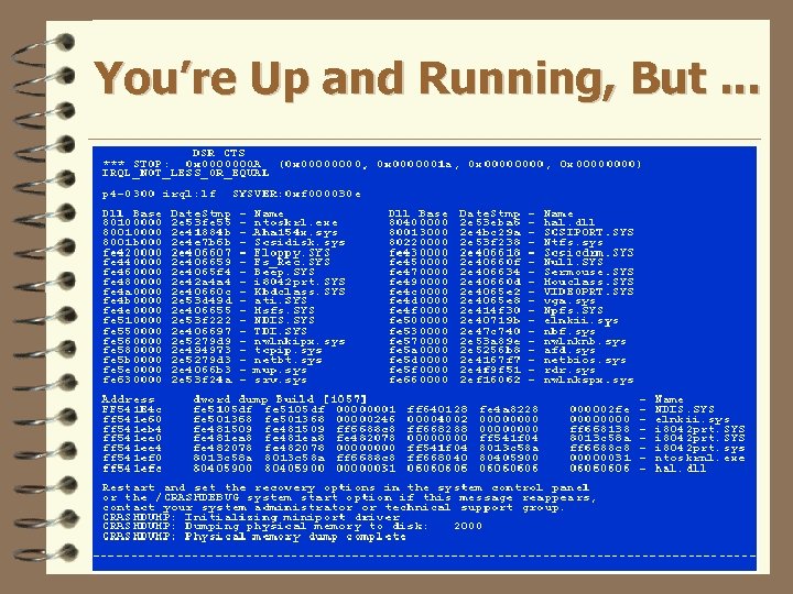 You’re Up and Running, But. . . 
