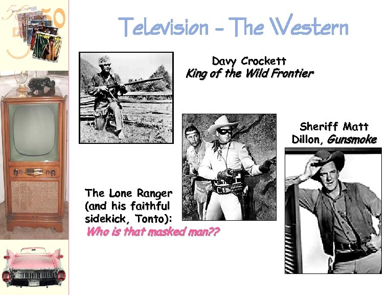 Television – The Western Davy Crockett King of the Wild Frontier Sheriff Matt Dillon,